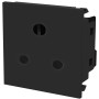 5Amp Euro Module Socket in Black with Bespoke Brown Option